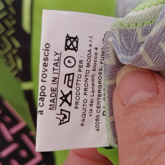 💚Vivian Shyu Made in Italy Oversized Geometric Bohemian Look Tunic - Picture 9 of 11